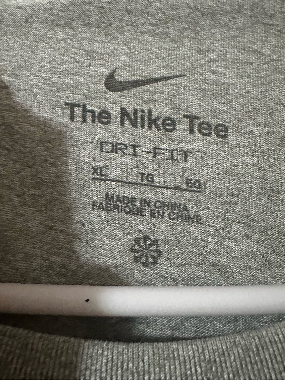 Nike Short-Sleeve Heather Gray Dri-FIT Crew Tee NWT - Picture 5 of 5